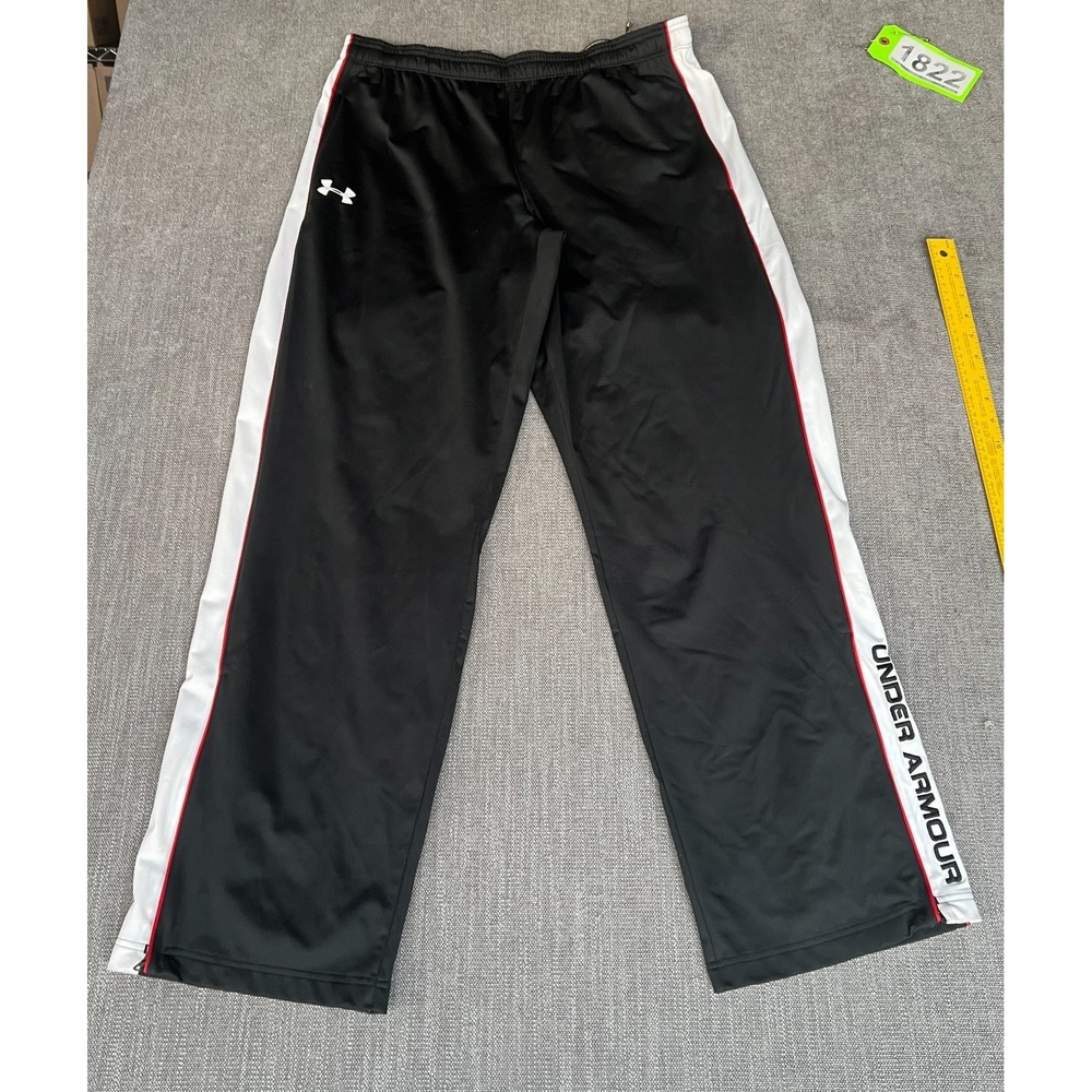Under Armour Track Pants Mens Large Black Athleisure Gym Warm Up Elastic Waist